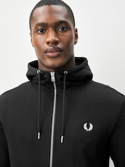 Fred Perry Zip Up Black Hoodie - Image 3 of 4