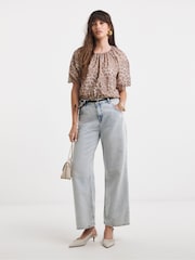 JD Williams Animal Short Bubble Sleeve Top - Image 3 of 4