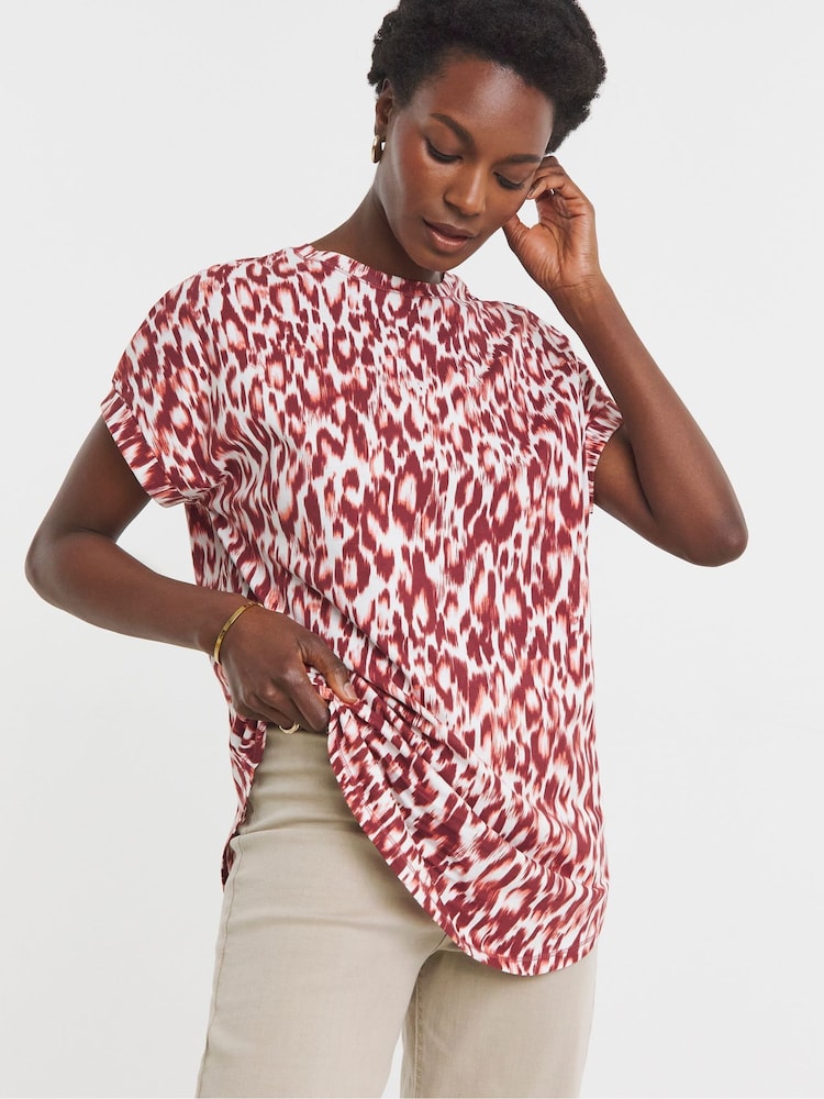 Rosa - JD Williams Short Sleeve Curved Hem Longline 100% Cotton Tops 2 Pack - Imagen 2 de 4