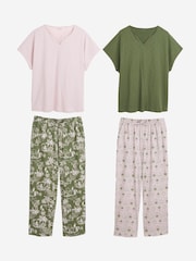 JD Williams Pink Pyjamas Set 2 Pack - Image 1 of 5