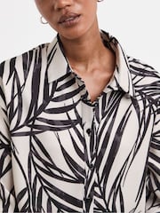 JD Williams Black Printed Textured Long Sleeve Shirt - Image 4 of 4
