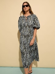 Baukjen Mathilda 100% Organic Cotton Kaftan Black Dress - Image 2 of 3