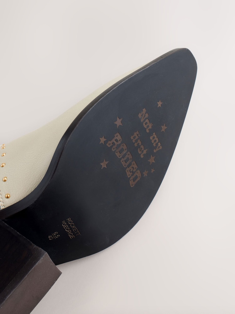 Rockett St George Cream Star Western Boots - Image 14 of 14 Rockett St George Cream Star Western Boots - Image 14 of 14