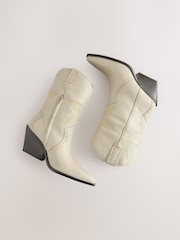 Cream Star Western Boots - Image 5 of 6