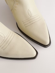 Cream Star Western Boots - Image 6 of 6
