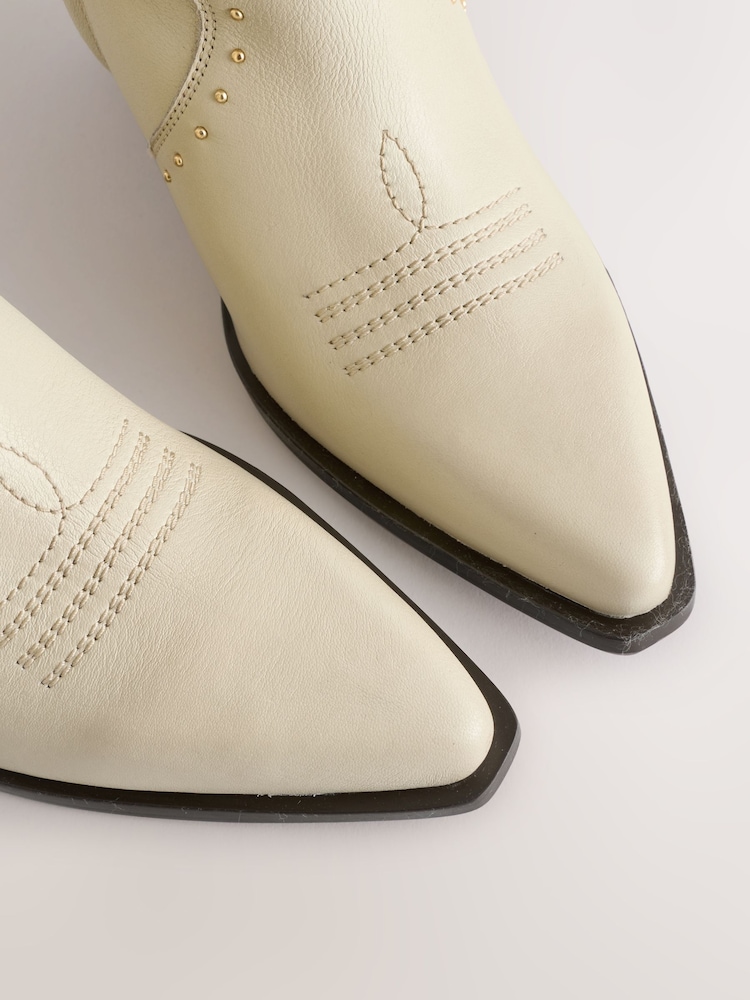 Cream Star Western Boots - Image 6 of 6