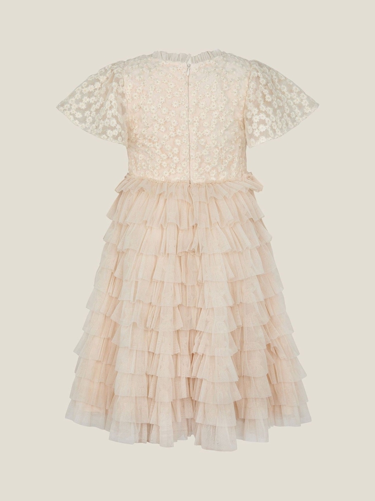 Monsoon White Taylor Daisy Embroidered Party Dress - Image 2 of 3
