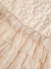 Monsoon White Taylor Daisy Embroidered Party Dress - Image 3 of 3