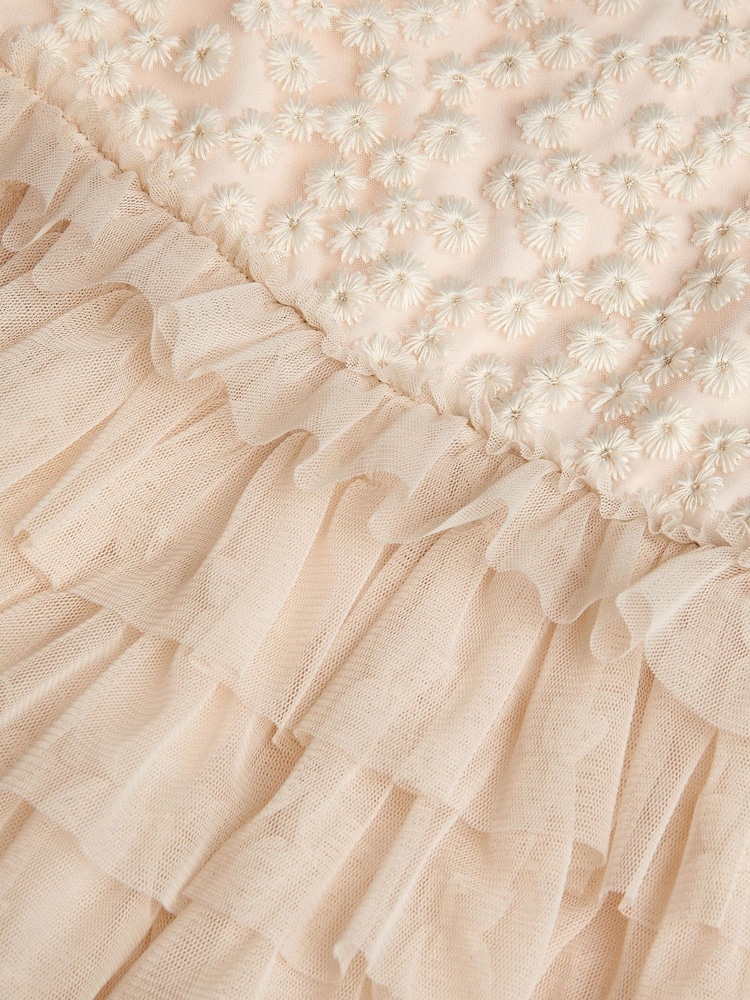 Monsoon White Taylor Daisy Embroidered Party Dress - Image 3 of 3