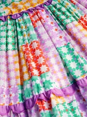 Monsoon Green Colourblock Star Print Dress - Image 5 of 5