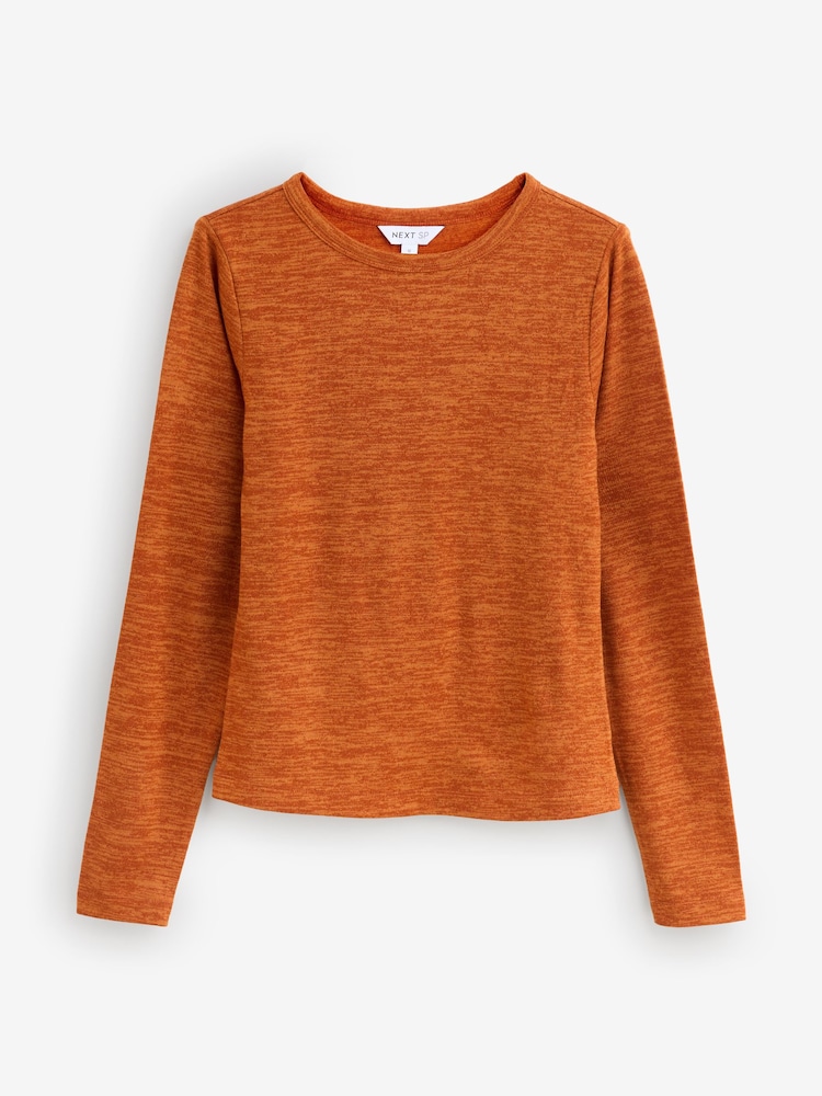 Rust Brown Long Sleeve Top - Image 1 of 1 Rust Brown Long Sleeve Top - Image 1 of 1