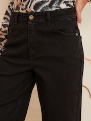 Love & Roses Black Petite Crop Wide Leg Jeans - Image 2 of 4