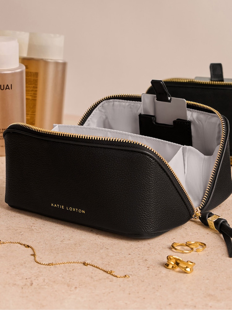 أسود - حقيبة مكياج قابلة للطي مع مرآة من Katie Loxton - صورة 5 من 5