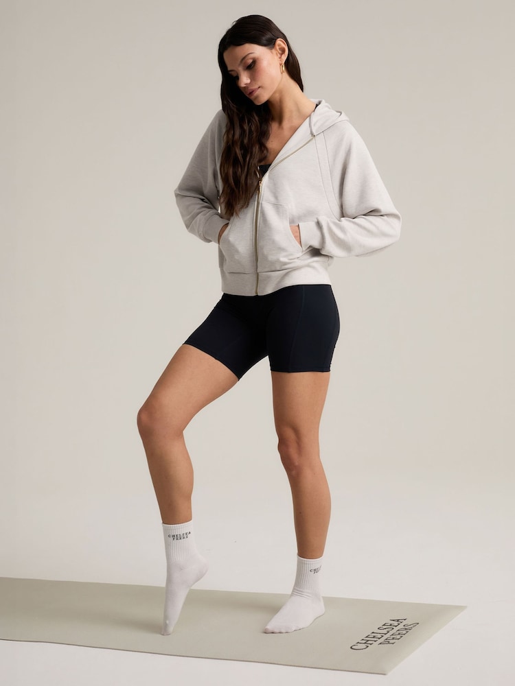 Chelsea Peers Natural LuxeComfort Scuba Zip Hoodie - Image 1 of 3 Chelsea Peers Natural LuxeComfort Scuba Zip Hoodie - Image 1 of 3