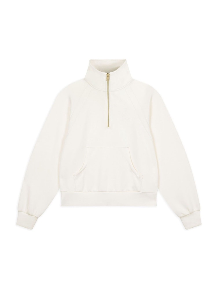 أبيض - Chelsea Peers LuxeComfort Scuba Half-Zip Sweatshirt - صورة 1 من 3