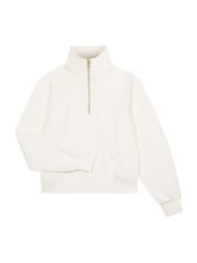 أبيض - Chelsea Peers LuxeComfort Scuba Half-Zip Sweatshirt - صورة 2 من 3