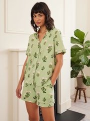 Chelsea Peers Maternity Cactus Print Short Pyjamas Set - Imagen 2 de 5