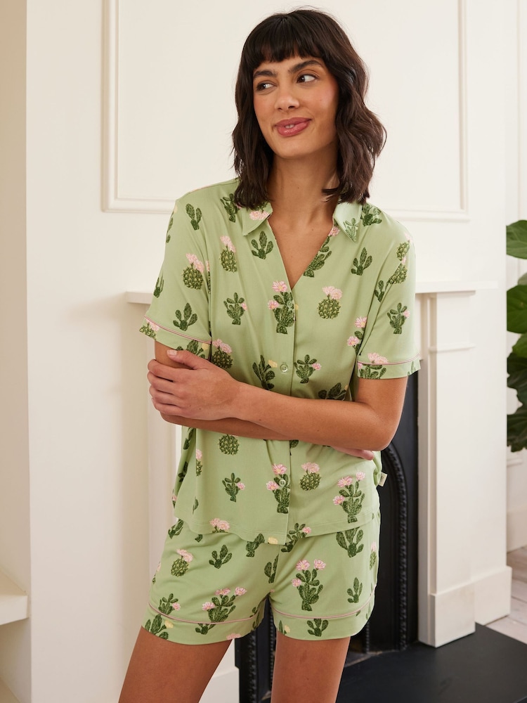 Chelsea Peers Maternity Cactus Print Short Pyjamas Set - Imagen 5 de 5
