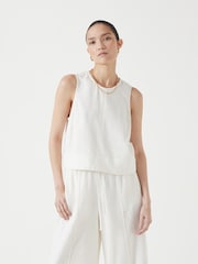 Hush White Towelling Short Sleeve vests - Image 1 of 5