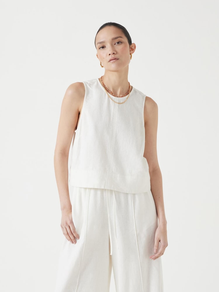 Hush White Towelling Short Sleeve vests - Image 1 of 5
