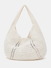 Hush White Raffia Oversized Tote Bag - Image 1 of 6