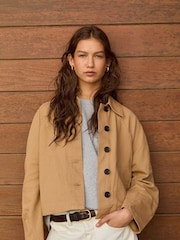 Hush Brown Swing 100% Cotton Jacket - Image 1 of 6