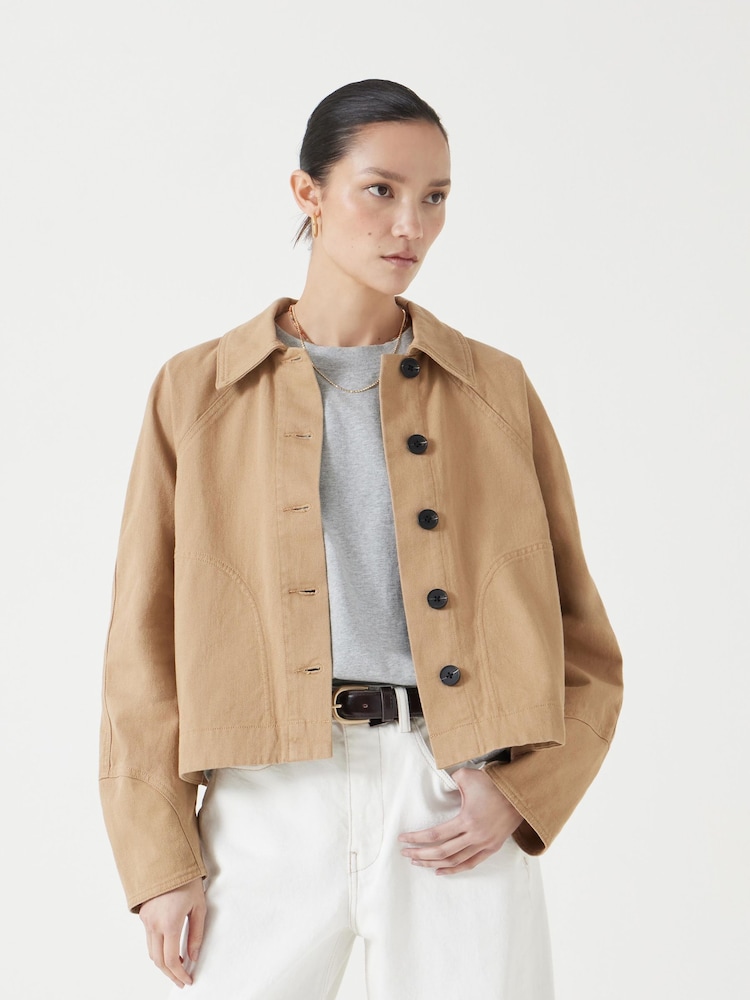 Hush Brown Swing 100% Cotton Jacket - Image 2 of 6 Hush Brown Swing 100% Cotton Jacket - Image 2 of 6