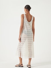 Hush White Embroidered Sleeveless Floral Dress - Image 3 of 6
