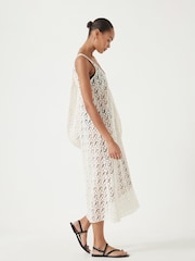 Hush White Embroidered Sleeveless Floral Dress - Image 4 of 6