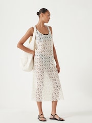 Hush White Embroidered Sleeveless Floral Dress - Image 5 of 6