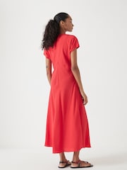 Hush Red Grace V-Neck Midaxi Dress - Image 2 of 5