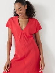 Hush Red Grace V-Neck Midaxi Dress - Image 4 of 5