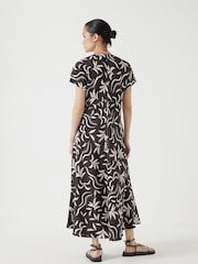 Hush Brown Grace V-Neck Midaxi Dress - Image 3 of 5