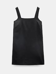 Hush Black Square Neck Linen Blend Mini Dress - Image 5 of 5