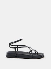 Черный - Hush Thea Strappy Leather Sandals - Image 3 of 6