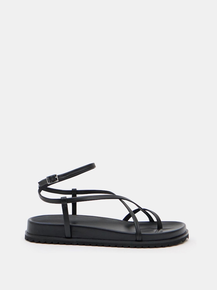 Noir - Hush Thea Strappy Leather Sandals - Image 3 of 6