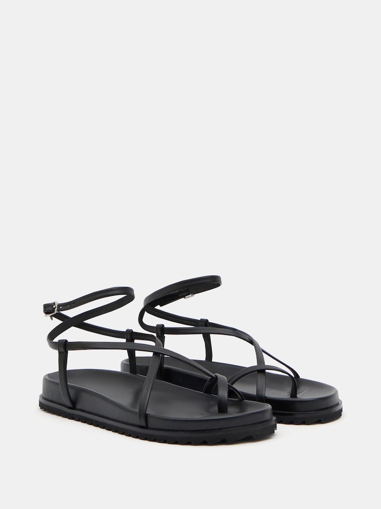 Noir - Hush Thea Strappy Leather Sandals - Image 4 of 6