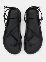 Черный - Hush Thea Strappy Leather Sandals - Image 6 of 6