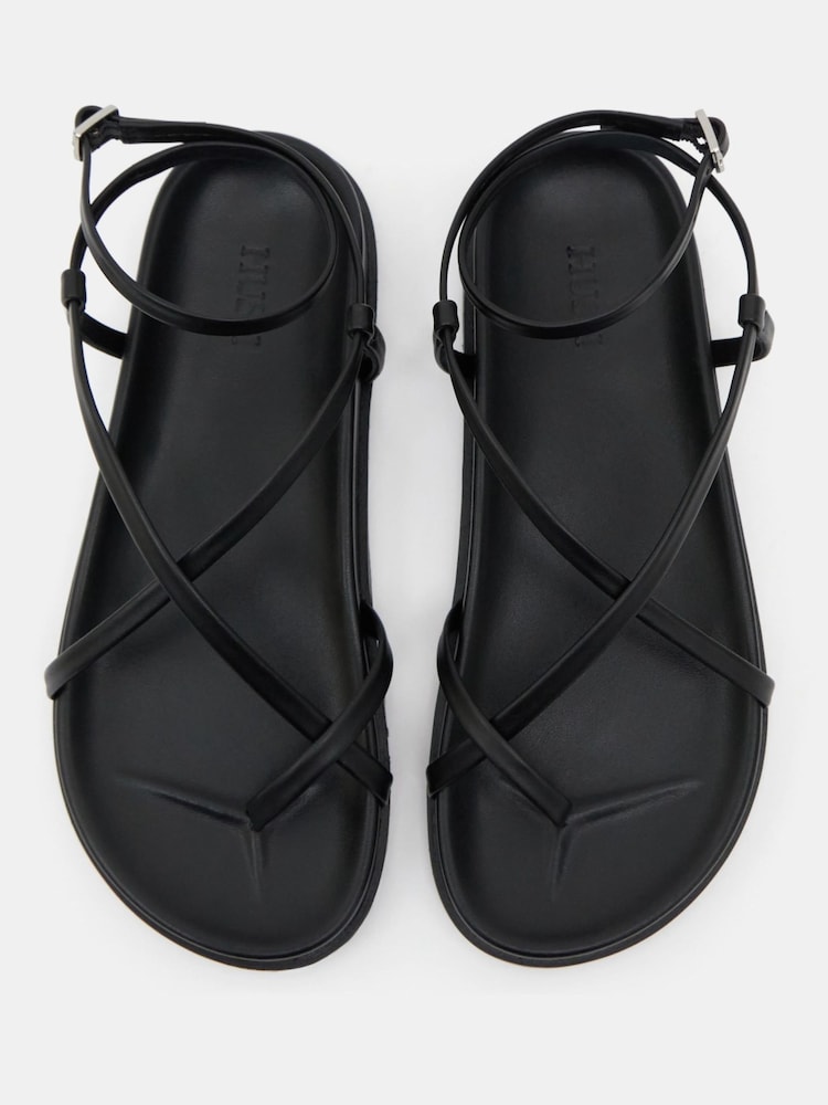 Черный - Hush Thea Strappy Leather Sandals - Image 6 of 6