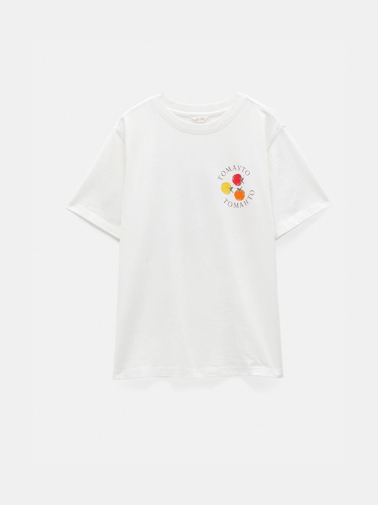 Hush Tomayto Tomato Graphic 100% Cotton T-Shirt - Imagen 6 de 6 Hush Tomayto Tomato Graphic 100% Cotton T-Shirt - Imagen 6 de 6