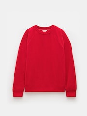 Hush Red Towelling Raglan Sweatshirt - Image 5 of 5