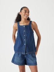 Hush Blue Denim 100% Cotton  Waistcoat - Image 2 of 6