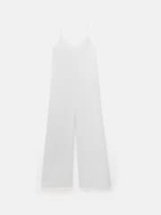 Hush White Seersucker Wide Leg Jumpsuit - Image 6 of 6
