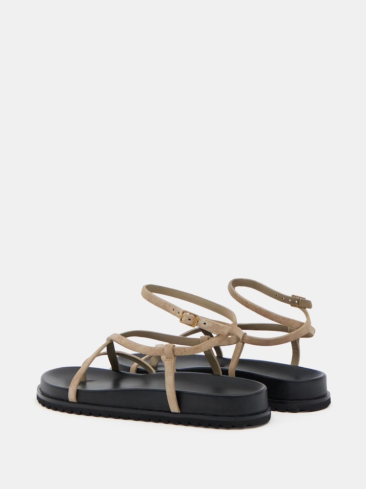Hush Brown Thea Strappy Suede Sandals - Image 5 of 6