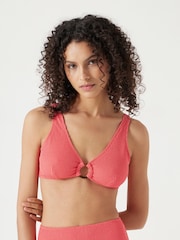 Hush Pink Crinkle Ring Bikini Top - Image 1 of 6