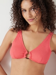 Hush Pink Crinkle Ring Bikini Top - Image 4 of 6