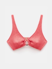 Hush Pink Crinkle Ring Bikini Top - Image 6 of 6