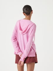 Hush Pink Fine Knit Hoodie - Image 3 of 6