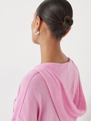 Hush Pink Fine Knit Hoodie - Image 4 of 6
