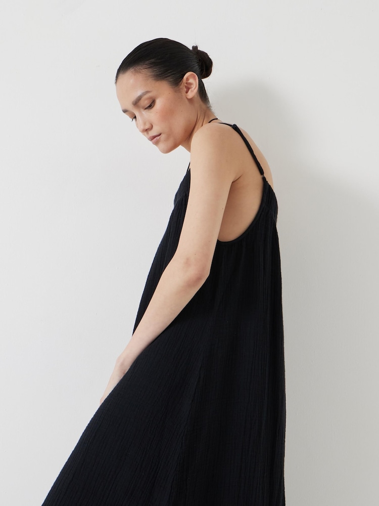 Negro - Hush Carmen Cotton Gauze Midi 100% Cotton Dress - Imagen 2 de 6 Negro - Hush Carmen Cotton Gauze Midi 100% Cotton Dress - Imagen 2 de 6